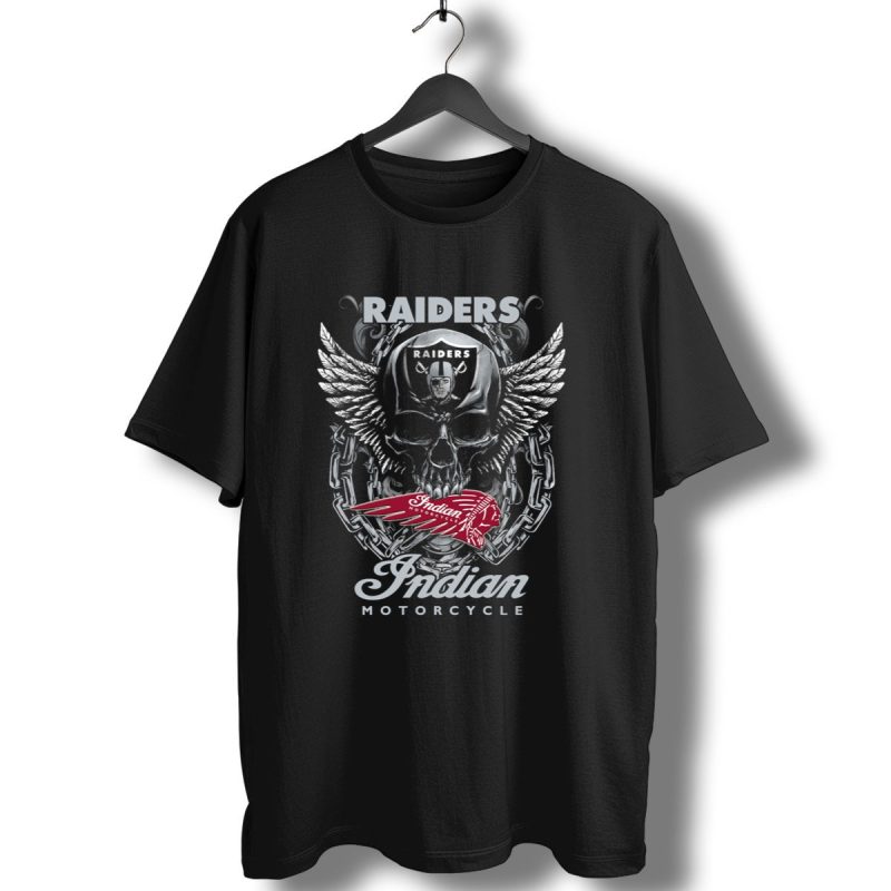 Raiders Indian Motorcycle Skull Wings Chain T Shirt 1 T Shirt 1