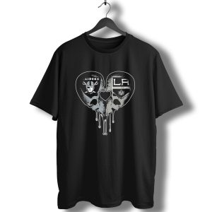 Raiders La Kings Skull Heart T-Shirt