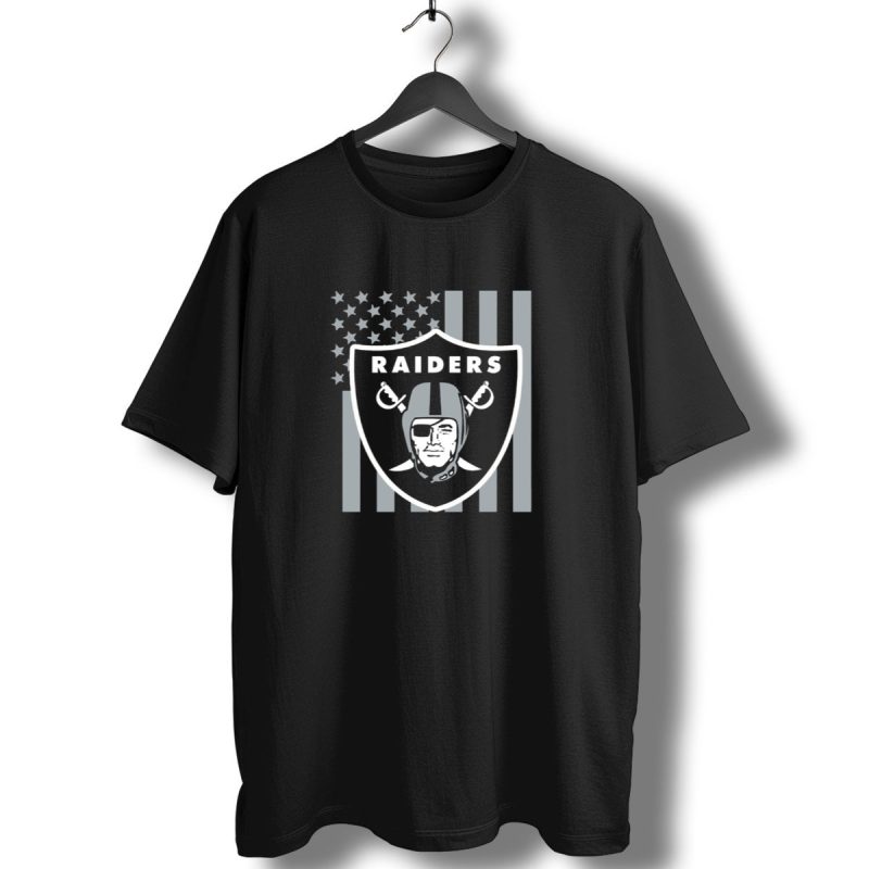Raiders Las Vegas Football Team American Flag Shield T Shirt 1 T Shirt 1