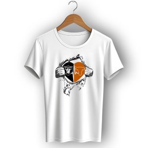 Raiders Longhorn Heartbeat Torn Reveal T-Shirt