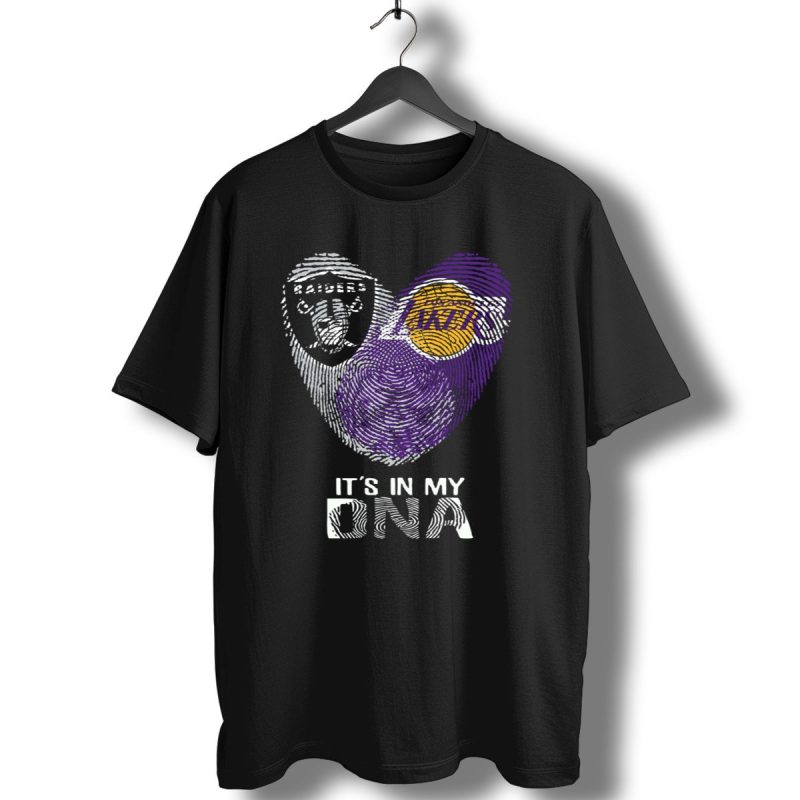Raiders Los Angeles Lakers Its In My Dna T Shirt 1 T Shirt 1