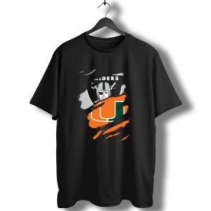 Raiders Miami Hurricanes Crossover T-Shirt