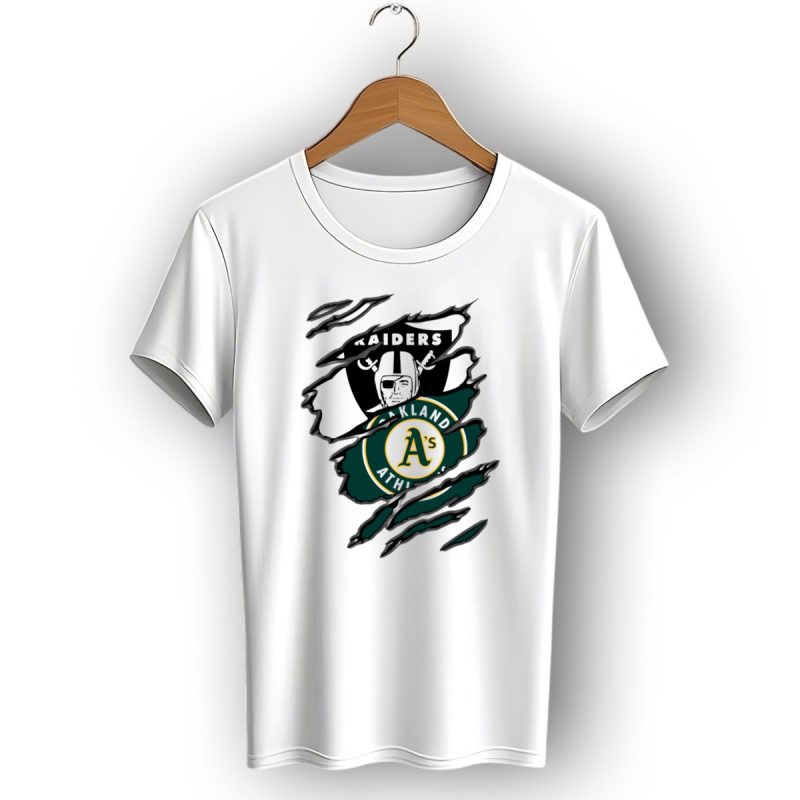 Raiders Oakland Athletics As Logo Crossover T Shirt 1 T Shirt 1