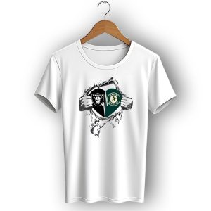 Raiders Oakland Athletics Heart Torn T-Shirt