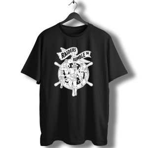 Raiders Rumble 5K Pirate Race Event Wheel Flag Running Contest T-Shirt