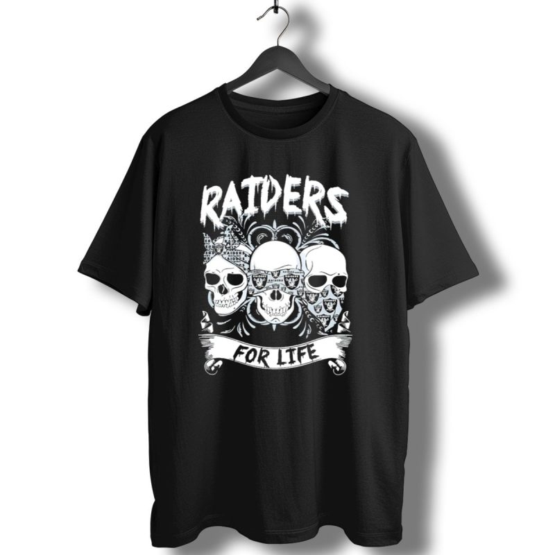 Raiders Skulls Bandana For Life T Shirt 1 T Shirt 1