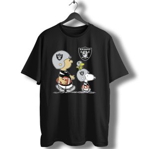 Raiders Snoopy Charlie Brown Woodstock Football T-Shirt