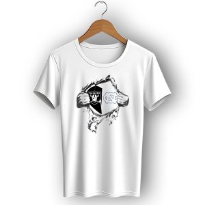 Raiders Tar Heels Heart Torn T-Shirt