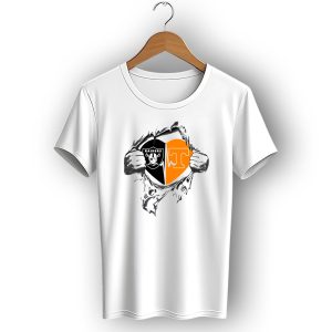 Raiders Tennessee Heartbeat Split Logo Football Passion T-Shirt