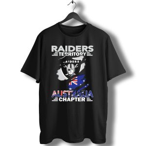 Raiders Territory Australia Chapter Australian Flag And Raiders T-Shirt
