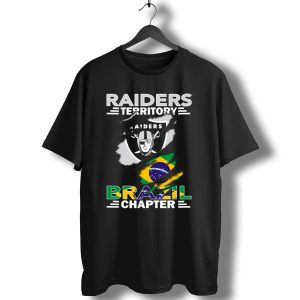 Raiders Territory Brazil Chapter Raiders Logo Brazil Flag T-Shirt
