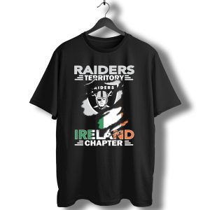 Raiders Territory Ireland Chapter Shield With Irish Flag T-Shirt