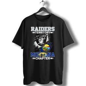 Raiders Territory Montana Chapter Raiders Logo Montana State Flag T-Shirt