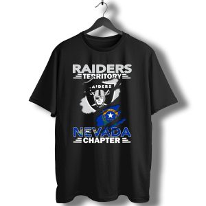 Raiders Territory Nevada Chapter Battle Born Flag Crest T-Shirt