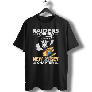 Raiders Territory New Jersey Chapter Raiders Logo New Jersey State Emblem T-Shirt