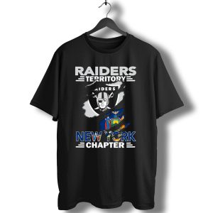 Raiders Territory New York Chapter Shield And State Symbol Integration T-Shirt