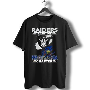 Raiders Territory Pennsylvania Chapter Flag And Logo Mashup T-Shirt