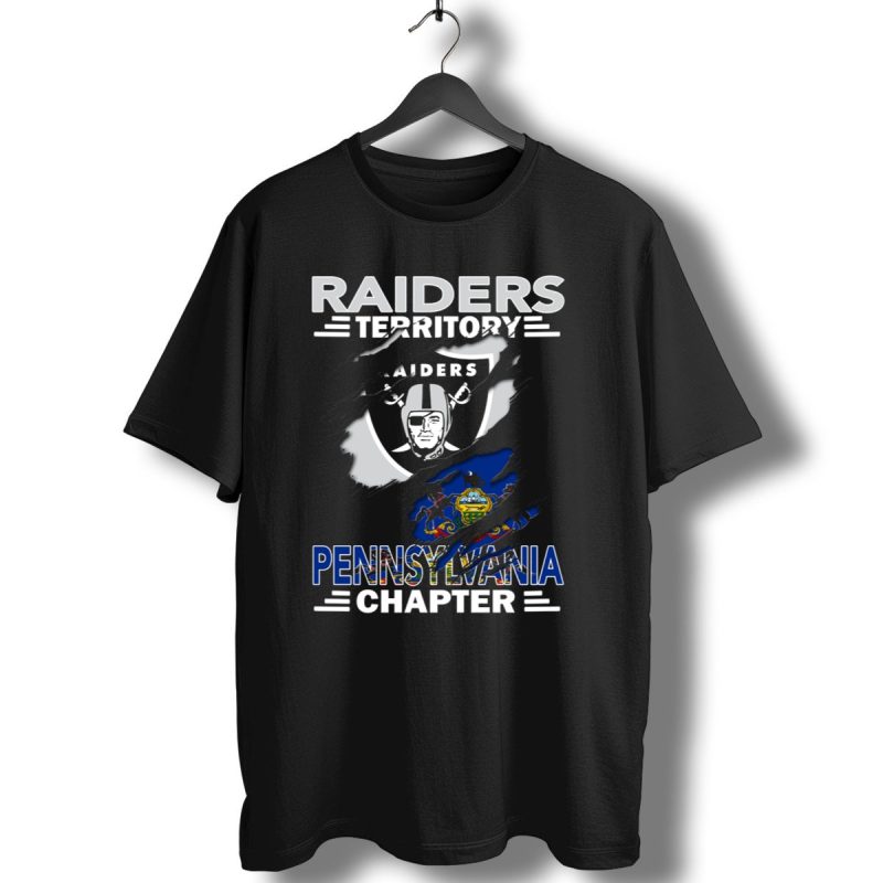 Raiders Territory Pennsylvania Chapter Flag And Logo Mashup T Shirt 1 T Shirt 1