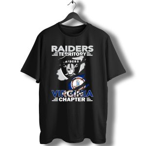 Raiders Territory Virginia Chapter Shield Torn Flag Raider Emblem T-Shirt