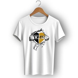 Raiders Tigers Heartbeat Raiders Missouri Tigers T-Shirt