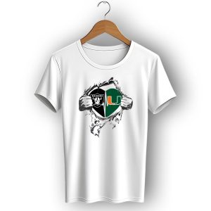 Raiders U Hurricanes Heartbeat Logo Fusion T-Shirt