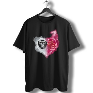 Raiders Usc Trojans Heart Logo Fusion T-Shirt