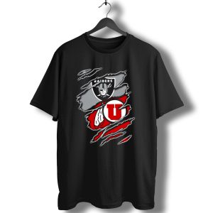 Raiders Utes Shield Claw Mark Combo T-Shirt