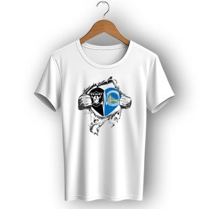 Raiders Warriors Its In My Heart Raiders Golden State Warriors T-Shirt