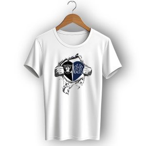 Raiders Yankees Heart Torn Open T-Shirt
