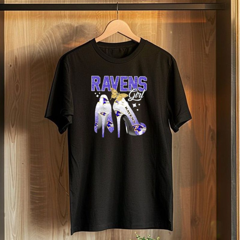 Ravens Girl High Heels Baltimore Ravens Butterfly Stars T Shirt 1 T Shirt 1