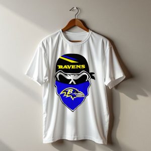 Ravens Skull Bandana Logo Baltimore Ravens T-Shirt
