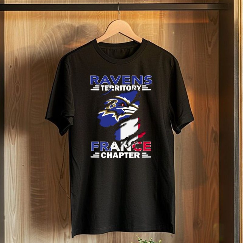 Ravens Territory France Chapter Baltimore Ravens French Flag T Shirt 1 T Shirt 1