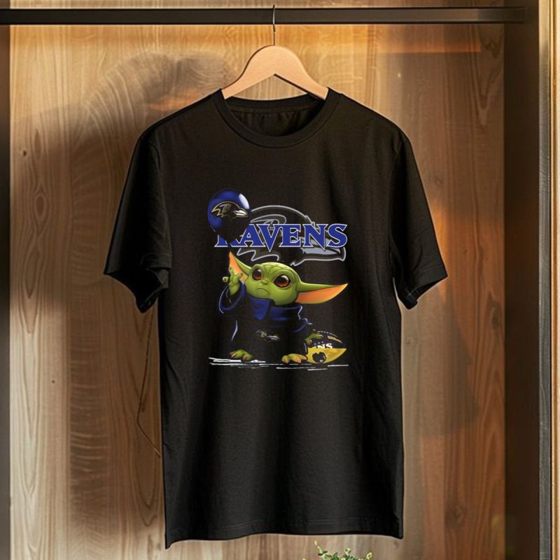 Ravens Yoda V1 Baltimore Ravens Balloon Football T Shirt 1 T Shirt 1
