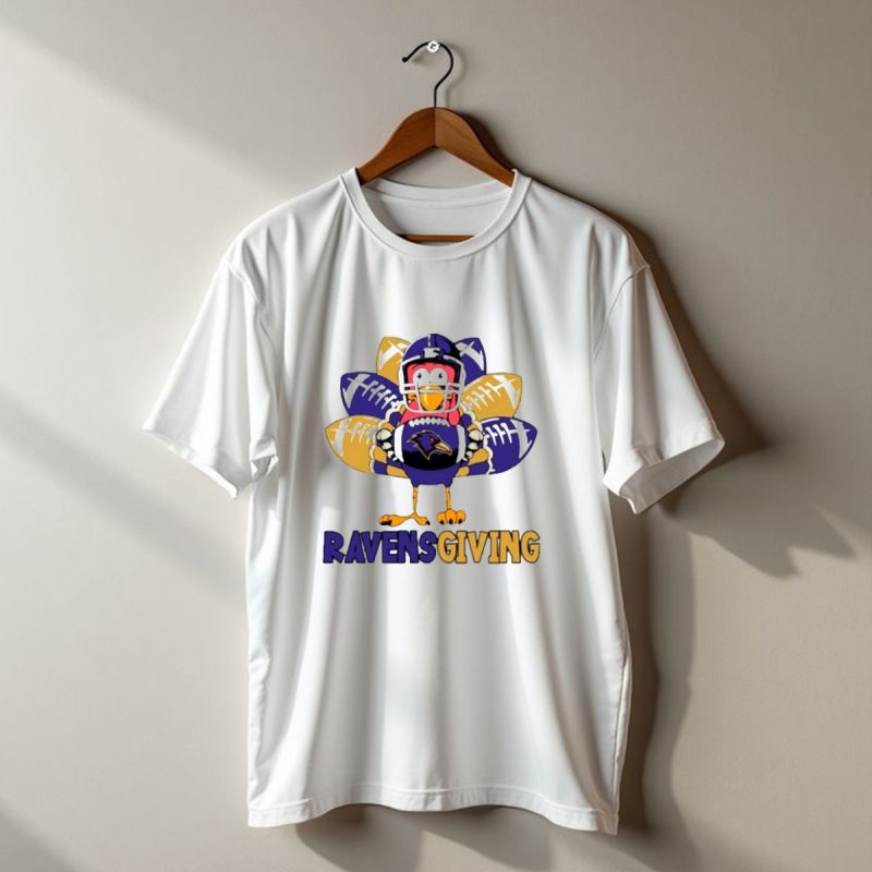 Ravensgiving Thanksgiving Baltimore Ravens Turkey Football T Shirt 1 T Shirt 1