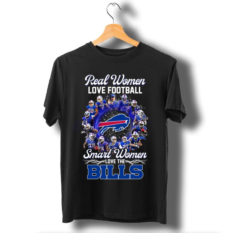 Real Women Love Football Smart Women Love The Buffalo Bills T Shirt T Shirt 1