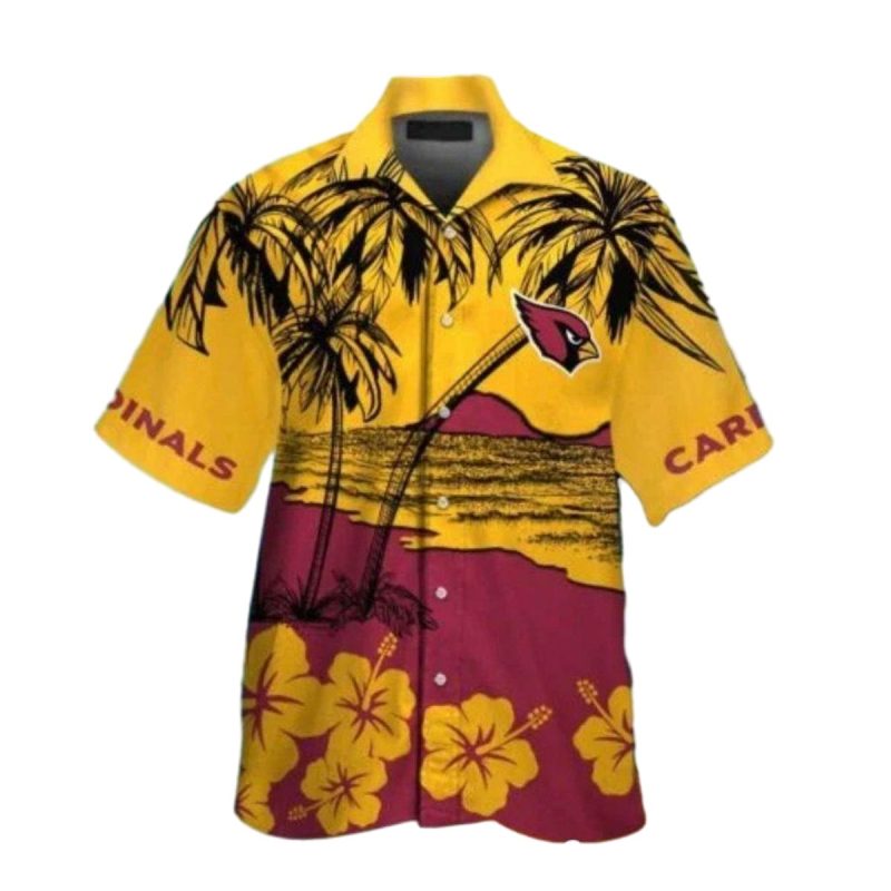 Retro Arizona Cardinals Sunset Palm Beach Hawaiian Shirt 1