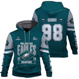 Robert Quinn Philadelphia Eagles SB Champion 2023 All Over Print Hoodie
