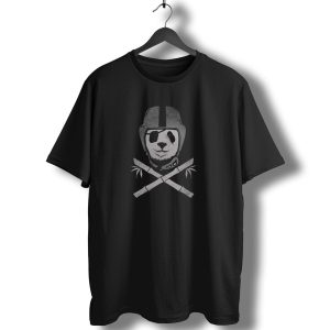 Robin Lehner Panda Raiders Helmet Bamboo Crossbones T-Shirt