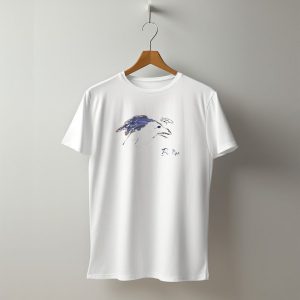 Rookies Paint Denver Broncos Bo Nix Blue Red Sketch T-Shirt