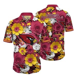 Rose Bowl Rush Arizona Cardinals Floral Fantasy Hawaiian Shirt