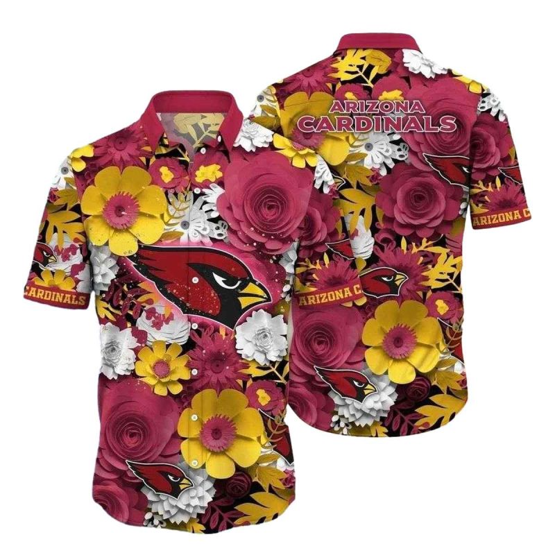 Rose Bowl Rush Arizona Cardinals Floral Fantasy Hawaiian Shirt 1