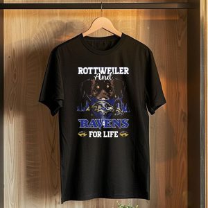 Rottweiler And Ravens For Life Baltimore Ravens T-Shirt