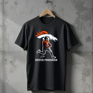 Royce Freeman Denver Broncos Football Player NFL Running Back Signature T-Shirt