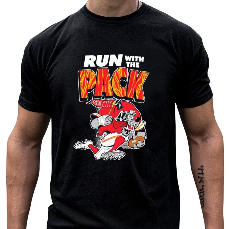 Run With The Pack Kansas City Chiefs Kc Wolf 2025 T Shirt T Shirt 1 1