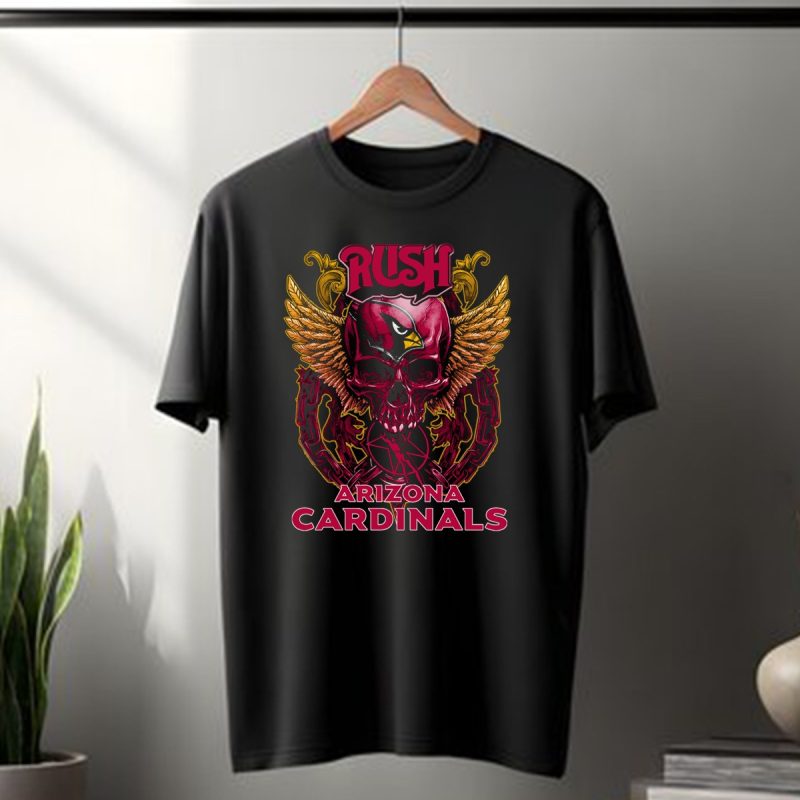 Rush Arizona Cardinals Skull Wings Chain T Shirt 1 T Shirt 1