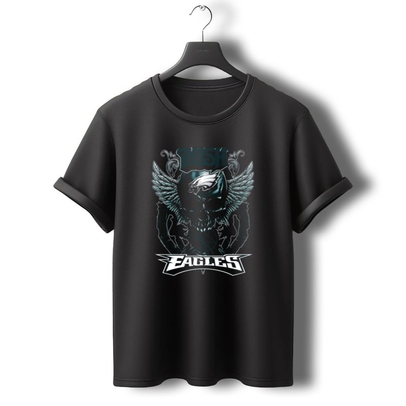 Rush Eagles Winged Skull T Shirt T Shirt 0 1