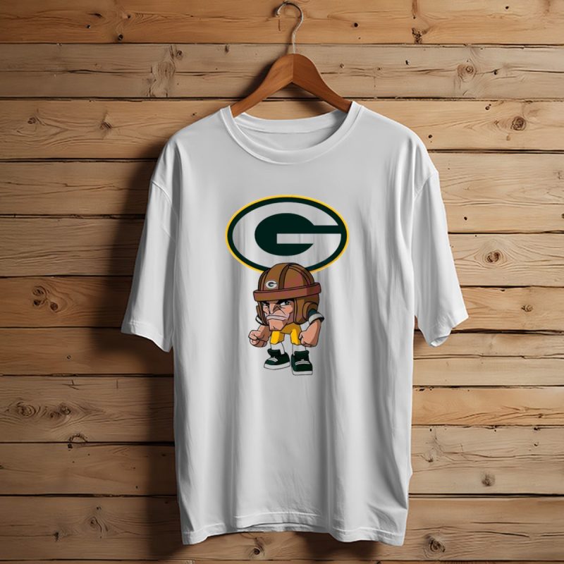Rush Zone Green Bay Packers Nfl Cartoon Character 2025 Bold Mascot T Shirt T Shirt 1 1