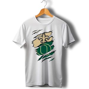Saints Ducks Logo Fusion Fleur De Lis And Oregon Intertwined T Shirt
