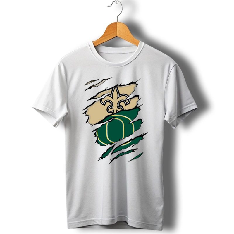 Saints Ducks Logo Fusion Fleur De Lis And Oregon Intertwined T Shirt 1 T Shirt 1