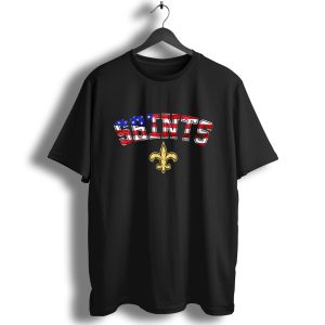 Saints Fan 4 Life Nola New Orleans Football 4Th Of July T-Shirt